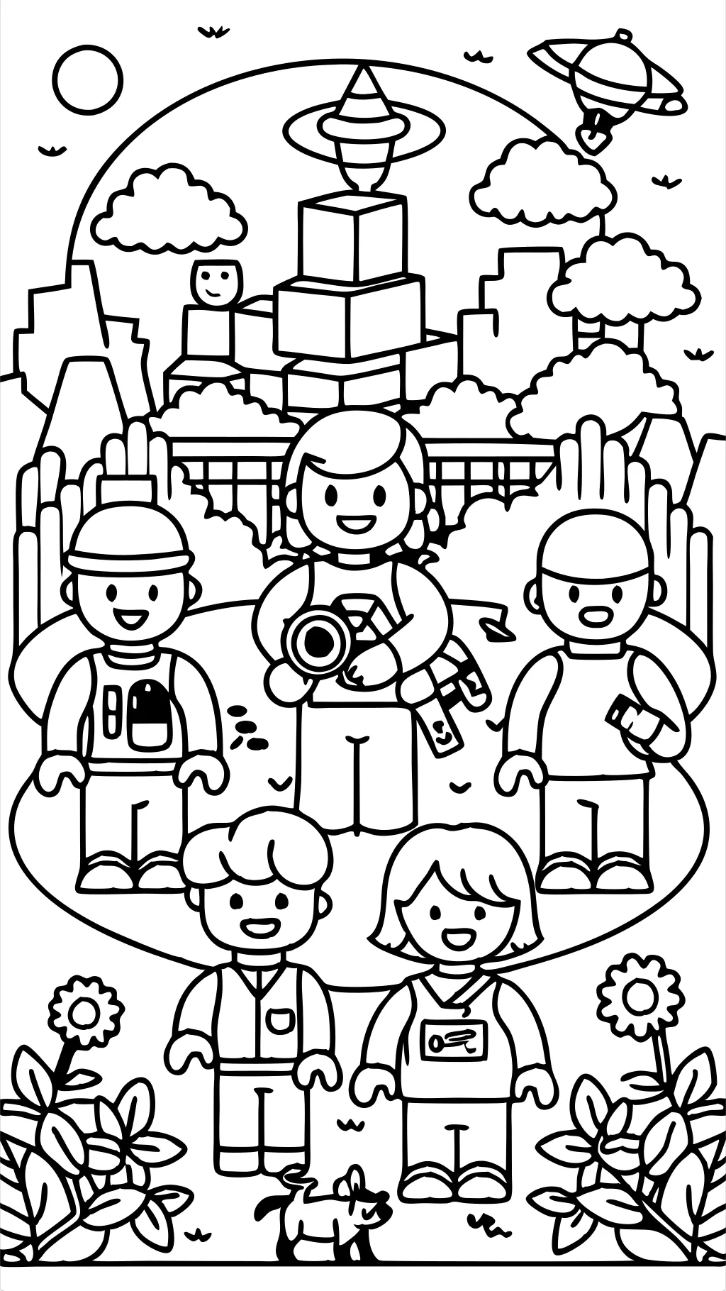 Paginas para colorear de Lego People